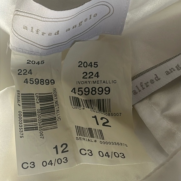 NWT Alfred Angelo Wedding Pantsuit for Bride/lace chiffon/beads - gorgeous Sz 12 - Picture 12 of 13